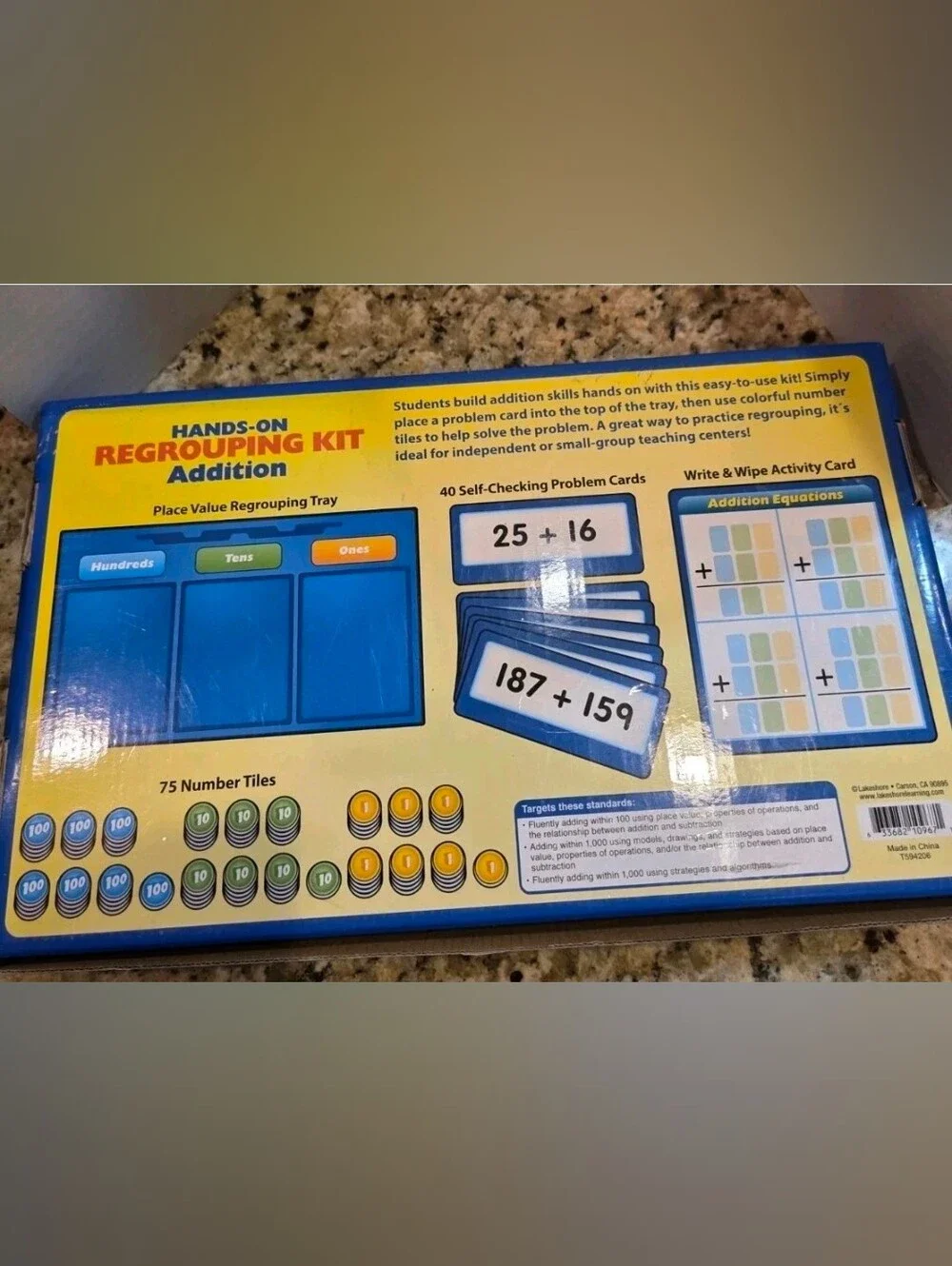 Lakeshore Learning Hands On Addition Regrouping Kit FF297 Math Homeschool Group